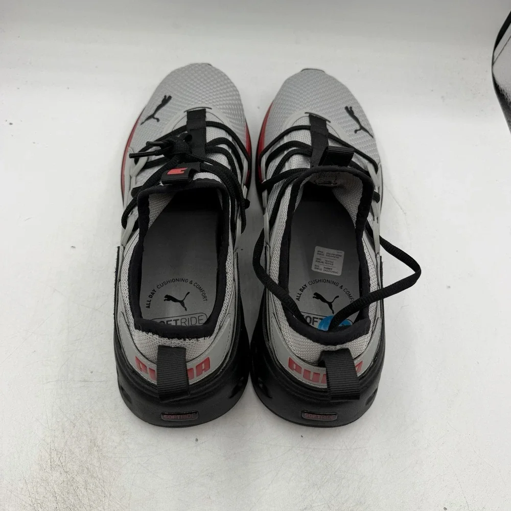 Puma Softride Frequence Street Shoes Mens Sz 10 Grey Red Sneakers 311727-05